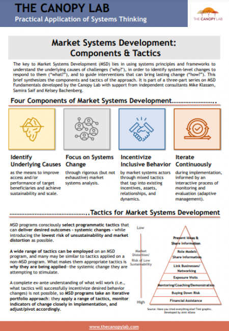 Market Systems Development (MSD) Briefs